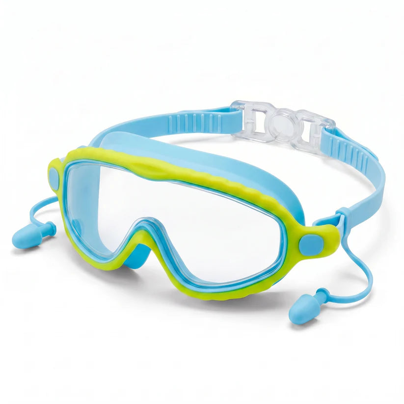 Plastekid occhialini da nuoto per bambini con ponte nasale in silicone.2x